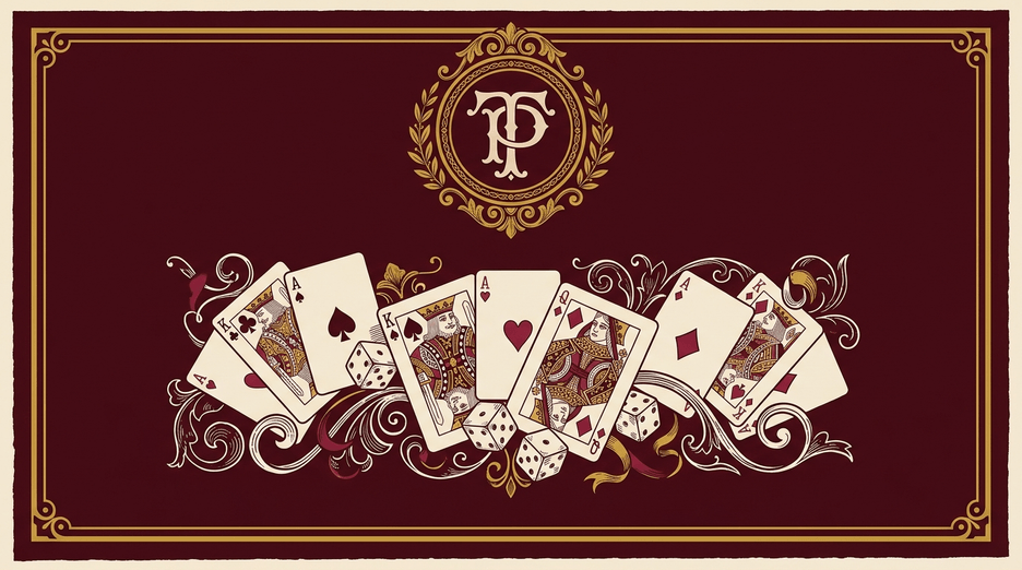 Generated graphic: stacks of plain gaming counters on velvet.