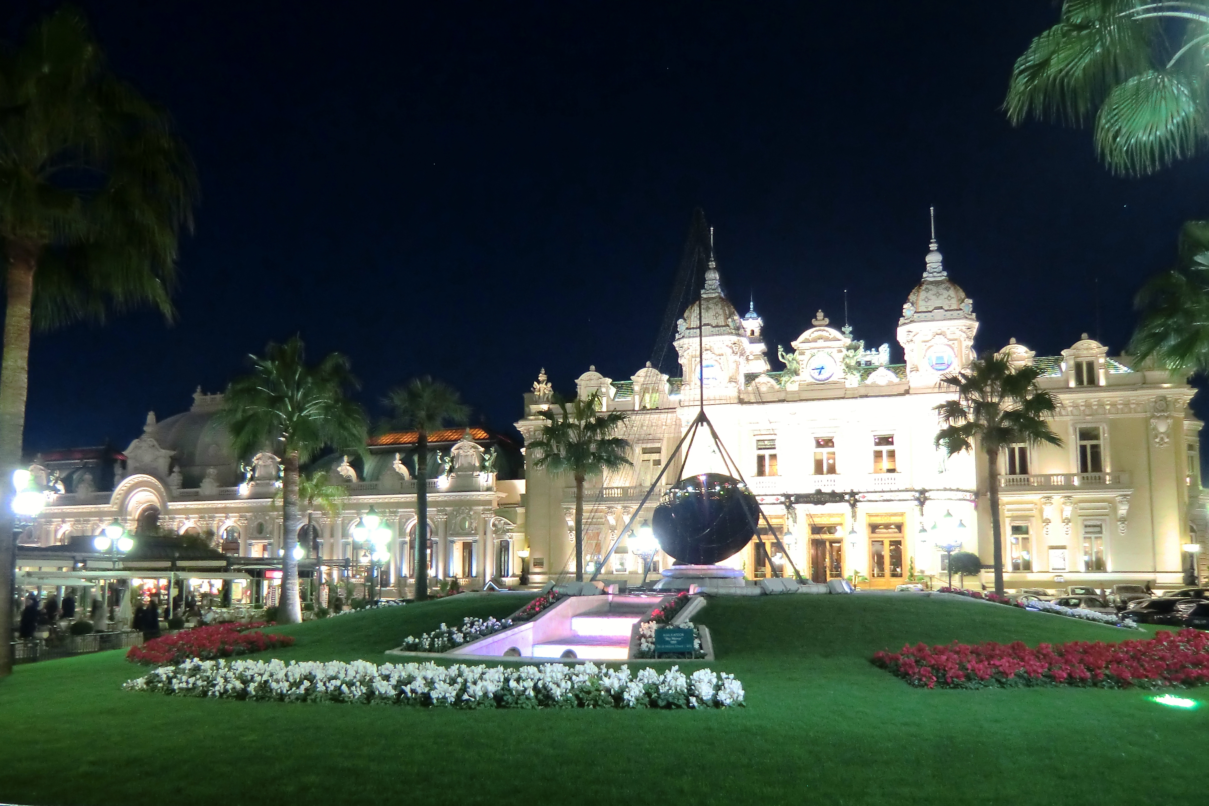 Casino de Monte Carlo exterior at night, photographed on 16 February 2011.